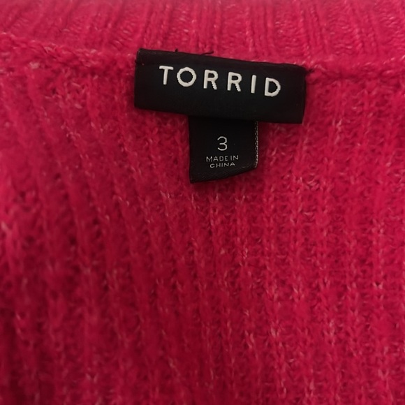 Torrid Women's Pink Button-Up Sweater Size 3 - Picture 5 of 6